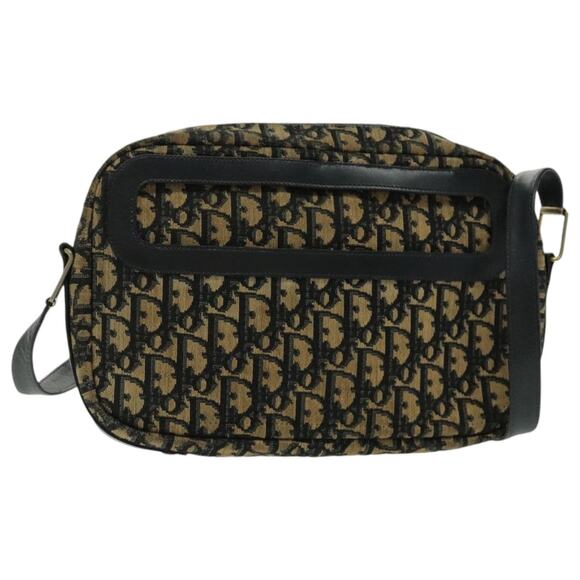 DIOR Trotter Canvas Shoulder Bag Canvas Navy - Picture 1 of 16